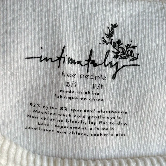 NWOT Intimately Free People White Ribbed Halter Neck Top | XS - S - Picture 6 of 6